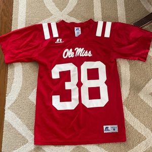 Ole Miss Russell Youth S Red Football Jersey #38